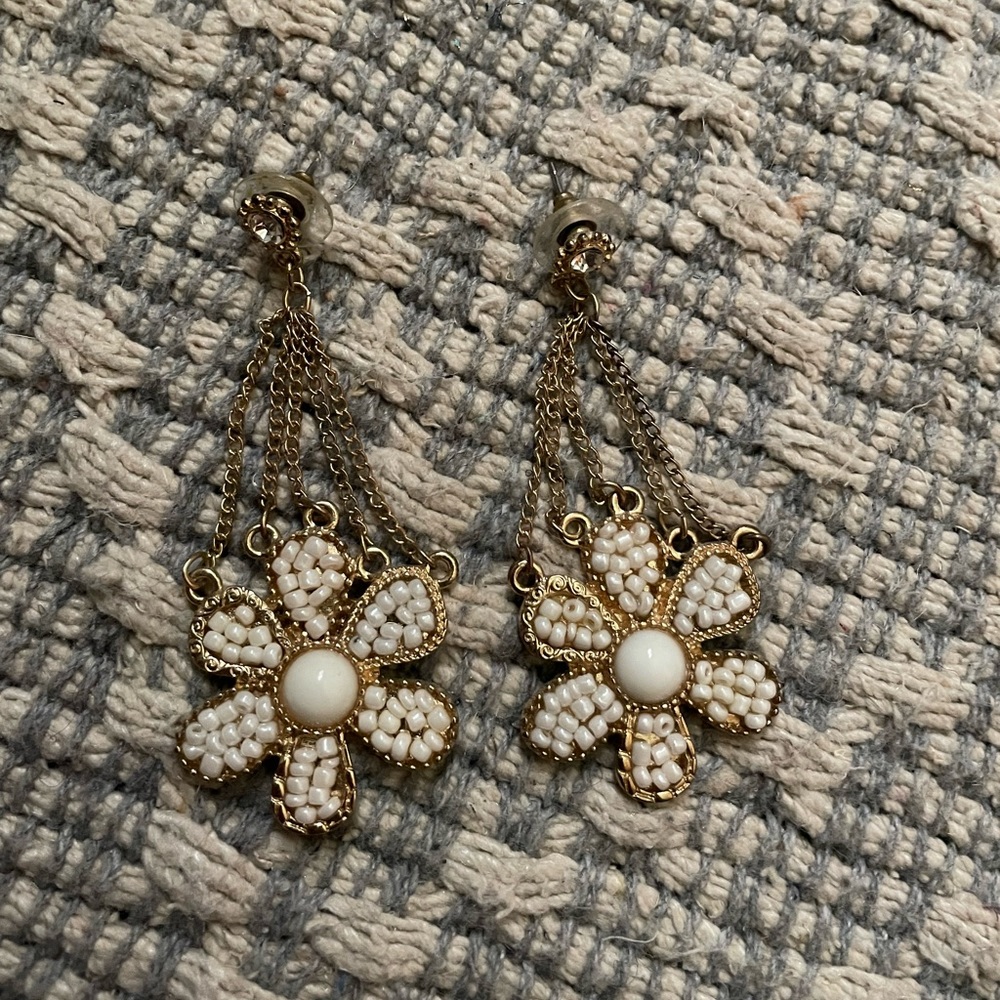 Gold Flower Earrings